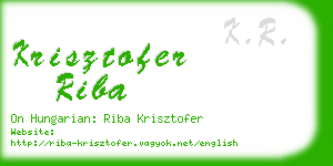 krisztofer riba business card